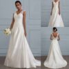 One-shoulder V-neck fishtail lace trailing wedding dress One-shoulder V-neck fishtail lace trailing wedding dress