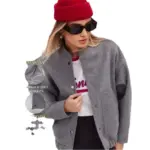 Versatile Pocketed Loose-Fit Bomber Jacket Coats