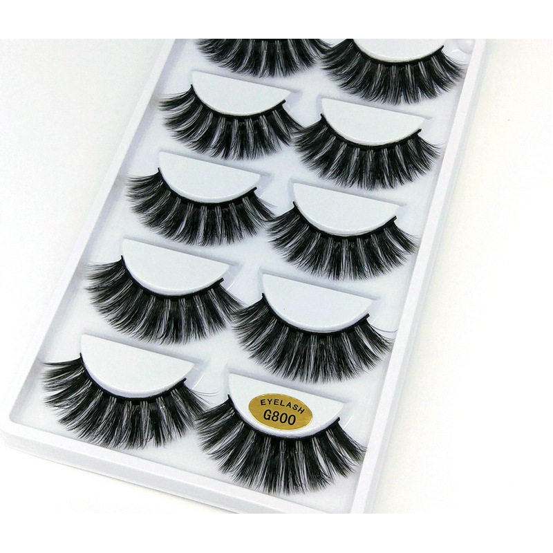 3 D Mink Hair False Eyelashes for Fuller Thick Section Look (5 Pairs) 3 D Mink Hair False Eyelashes for Fuller Thick Section Look (5 Pairs)