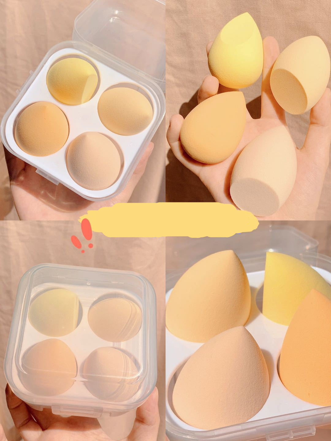 Synthetic Sponge Makeup Egg Box Set for 6 cm Beauty Egg Use