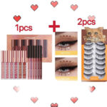 Long-Lasting Matte Lipstick & Lip Liner Set, 12 Pcs, 12 H