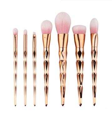 Smoother Foundation Application 7-Piece Diamond Makeup Brush Set