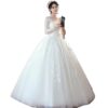Long Sleeve Wedding Dress New Bride Trailing Long Sleeve Wedding Dress New Bride Trailing