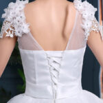 Slim Fit Lace Wedding Dress with Lace Tie & Train