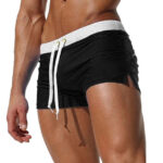 Quick-Dry Lycra Men's Swimming Trunks with Back Pocket