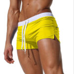 Quick-Dry Lycra Men's Swimming Trunks with Back Pocket