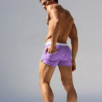 Quick-Dry Lycra Men's Swimming Trunks with Back Pocket