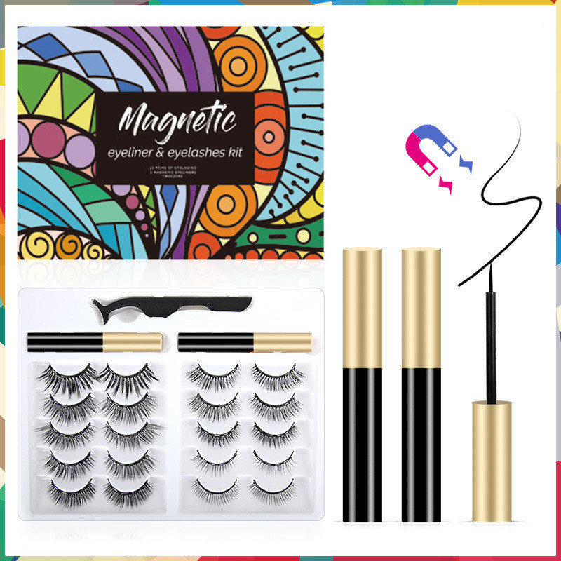 Thick 3 D Natural Magnetic False Eyelashes, Handmade Fiber A Thick 3 D Natural Magnetic False Eyelashes, Handmade Fiber A