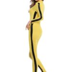 Ninja-Inspired Yellow Adult Bodycon Jumpsuit - One Piece
