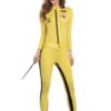 Ninja-Inspired Yellow Adult Bodycon Jumpsuit - One Piece Ninja-Inspired Yellow Adult Bodycon Jumpsuit - One Piece
