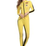 Ninja-Inspired Yellow Adult Bodycon Jumpsuit - One Piece