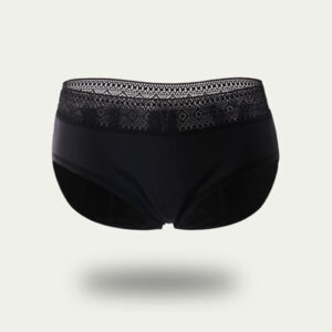 Breathable comfort lace ladies panties - Black cotton lining