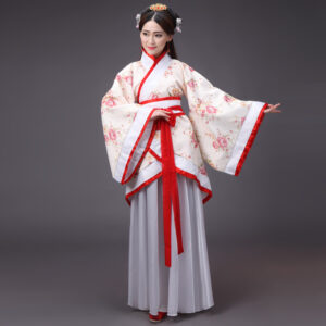 Breathable Cotton Hanfu Dress for Women, Quyuan Performance Costume