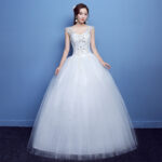 Red Double Shoulder Diamond Lace Wedding Dress