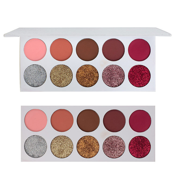 Vibrant 10-Color Eyeshadow Palette for Easy Color Change
