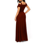 1619503020869.jpg Flattering V-Neck Split Party Maxi Dress, Slim Fit