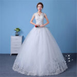 Silk & Satin Wedding Dress with Puff Skirt Straps