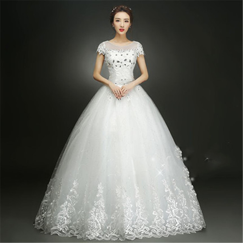 Silk & Satin Wedding Dress with Puff Skirt Straps