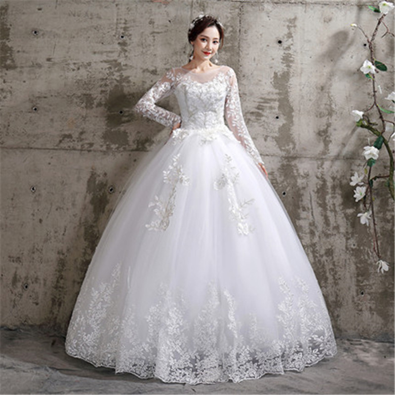 Silk & Satin Wedding Dress with Puff Skirt Straps