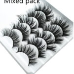 3 D Mink-Style False Eyelashes 5 Pairs Cotton-Stalk Stems