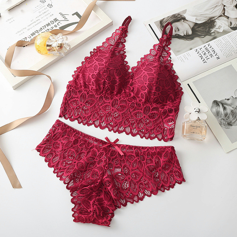 Seamless Lace Bra Set with Soft Steel Ring for Girls Seamless Lace Bra Set with Soft Steel Ring for Girls