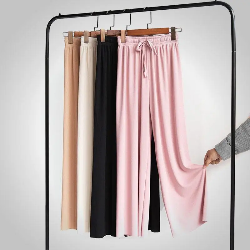 Cool Ice Silk Wide-Leg Slimming Casual Pants for Women
