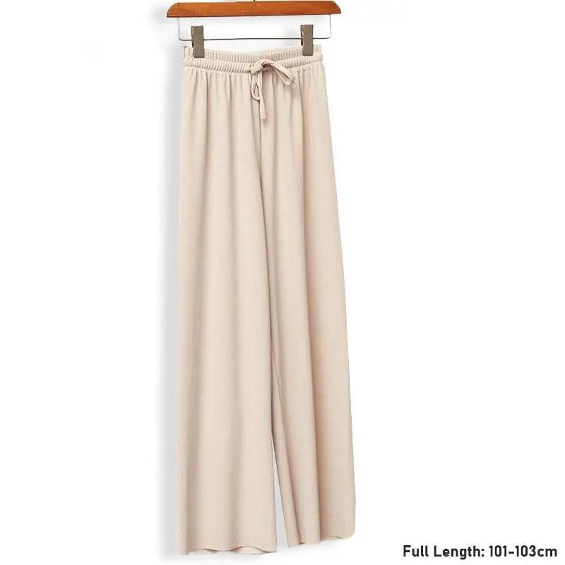 Cool Ice Silk Wide-Leg Slimming Casual Pants for Women