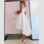 New Style Wedding Dress Short Front And Long Lace Simple Short
