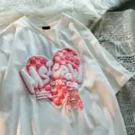 Love Letter Plaid Print Short Sleeve Women’s T-Shirt
