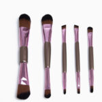 5-Pack Double-Ended Makeup Brushes for Liquid BB Cream, Eyeshadow
