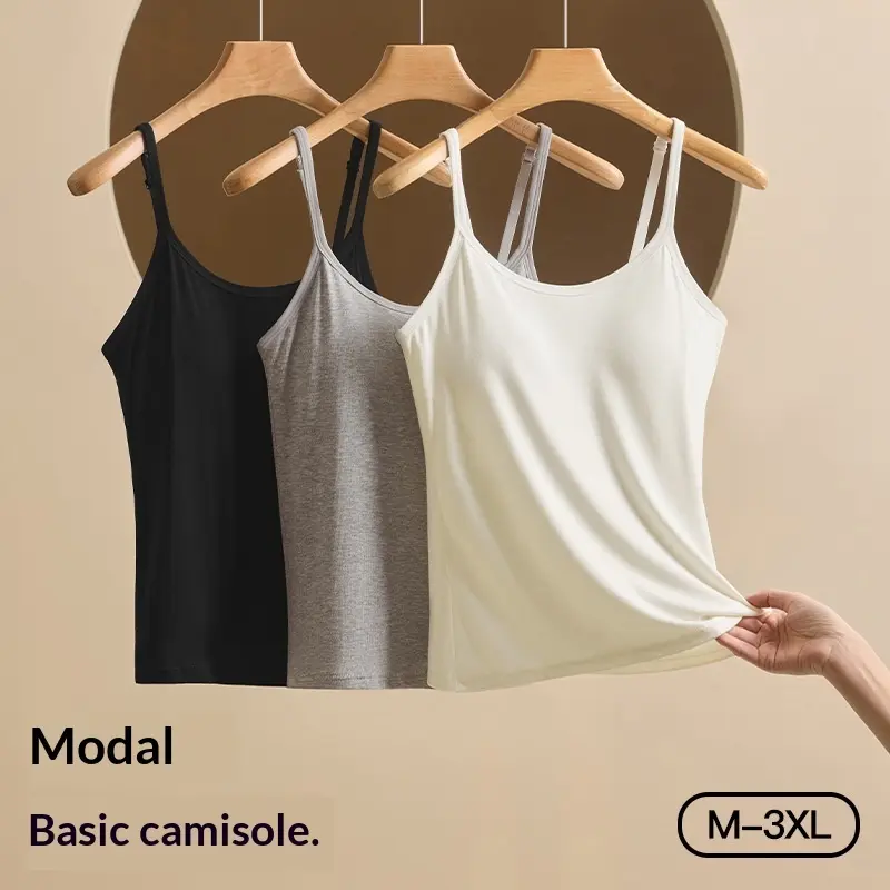 Adjustable Padded-Cup Tank Top Bra Base Layer for Women Adjustable Padded-Cup Tank Top Bra Base Layer for Women