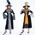 Scary Witch Sorceress Costume for Halloween, Polyester
