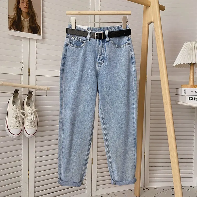 Straight-leg Cropped Slimming Carrot-shaped Dad Jeans For Petite Frames Straight-leg Cropped Slimming Carrot-shaped Dad Jeans For Petite Frames