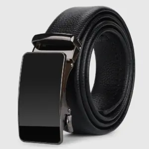 Fast-Adjust Automatic Buckle Full-Grain Leather Mens Belt
