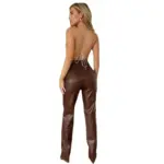1715350086684381184.webp Stretch Leather Pants Women Casual PU Leather Pants Trousers Female Multicolor