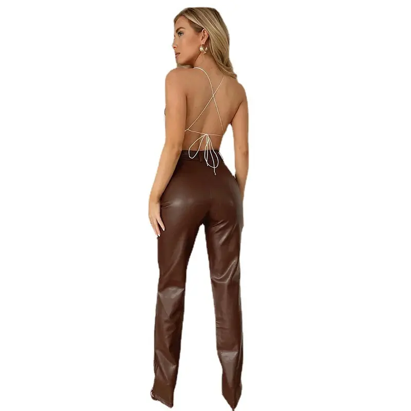 Stretch Leather Pants Women Casual PU Leather Pants Trousers Female Multicolor Stretch Leather Pants Women Casual PU Leather Pants Trousers Female Multicolor