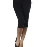 High-Waist Knitted Cropped Pencil Pants for Slim Fit
