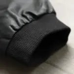 Lightweight PU Leather Jacket for Women, Black Autumn Coat 0.84 lb