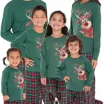 Christmas Printed Parent-child Long-sleeved Pajamas Suit