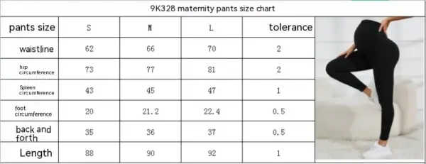 Supportive Maternity Leggings with Abdominal Support - Nylon