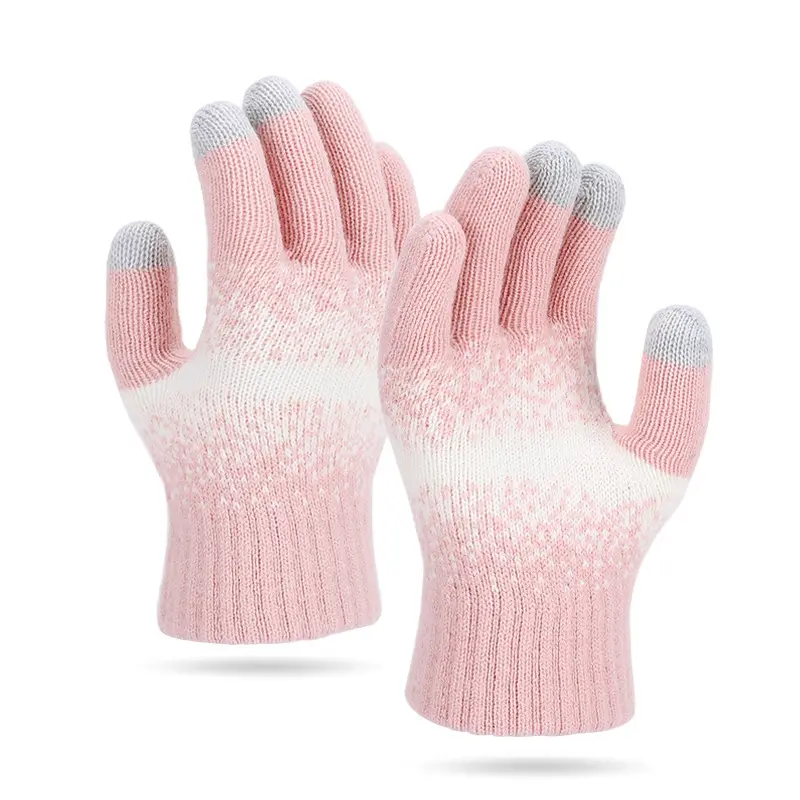 Warm & Windproof Women’s Knitted Wool Gloves for Winter Touchscreen Warm & Windproof Women’s Knitted Wool Gloves for Winter Touchscreen