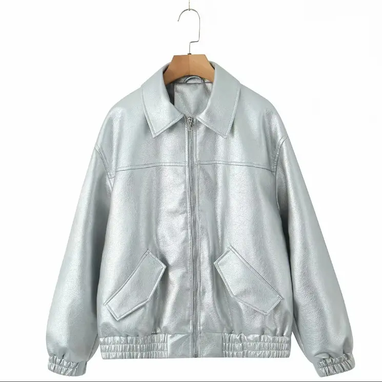 New Women's American PU Leather Coat