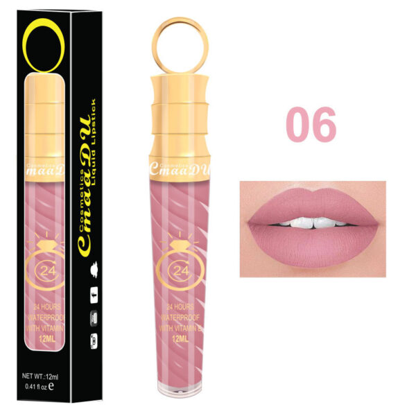 Non-Fading Matte Lip Gloss with No-Stick Cup, 12 ML