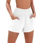 Adjustable Fit Cotton-Linen Drawstring Pocket Beach Shorts