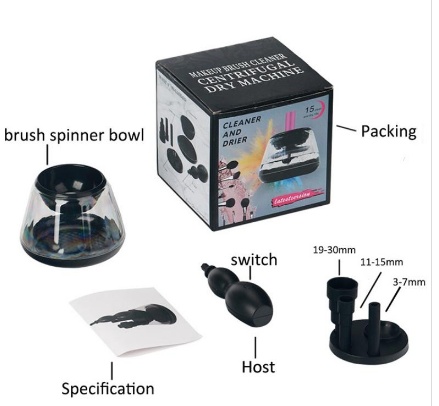 Electric Makeup Brush Cleaner Machine with 3 Unbreakable Cans Electric Makeup Brush Cleaner Machine with 3 Unbreakable Cans