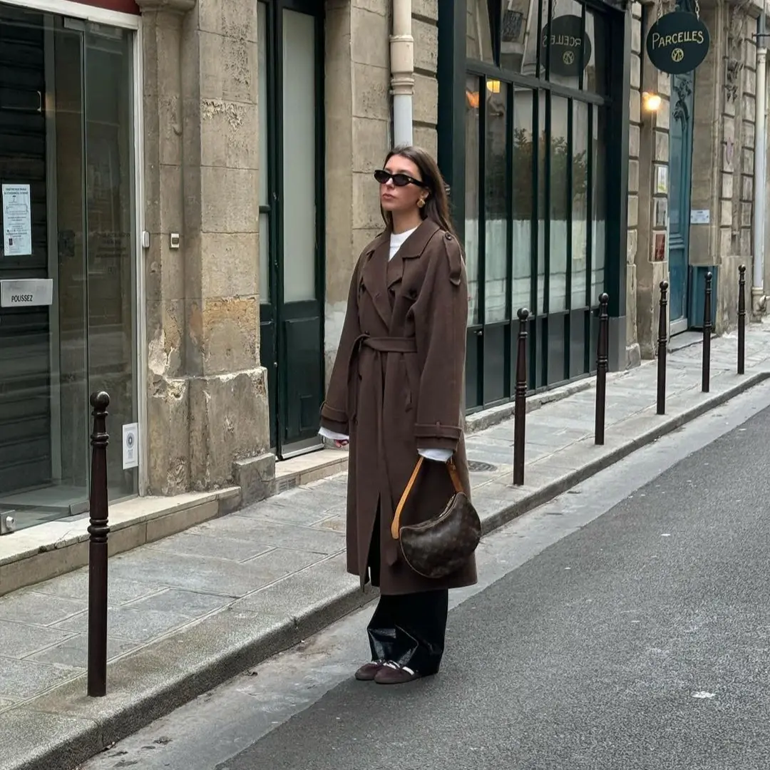 Everyday Warm Wool-Blend Long Coat for Women with Buttons Everyday Warm Wool-Blend Long Coat for Women with Buttons