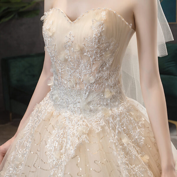 Lightweight Polyester Wedding Dress with Flax Lining Lightweight Polyester Wedding Dress with Flax Lining