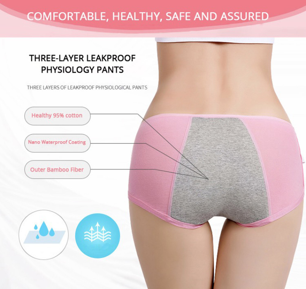Breathable Cotton Menstrual Panties 3-Pack for Everyday Comfort Breathable Cotton Menstrual Panties 3-Pack for Everyday Comfort