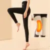 Warm High-Waist Knee-Pad Leggings for Winter Frosted Fleece