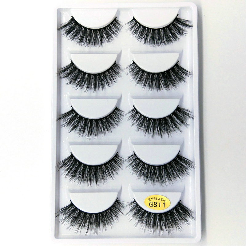 3 D Mink Hair False Eyelashes for Fuller Thick Section Look (5 Pairs) 3 D Mink Hair False Eyelashes for Fuller Thick Section Look (5 Pairs)